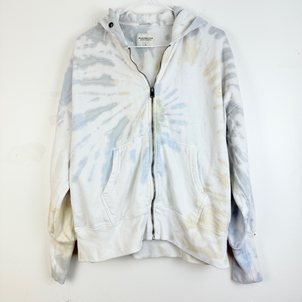 Abercrombie & Fitch Soft A&F Collection Tie Dye Zip Hoodie Sweatshirt Small